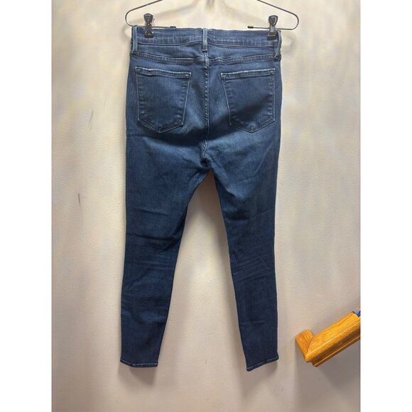 Frame Denim Mid Rise Skinny Jeans In Vintage Blue Wash 29 size L26 - Picture 9 of 15